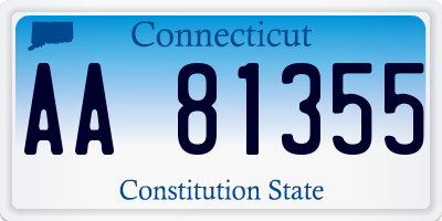 CT license plate AA81355