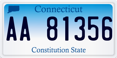 CT license plate AA81356