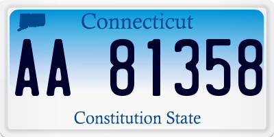 CT license plate AA81358