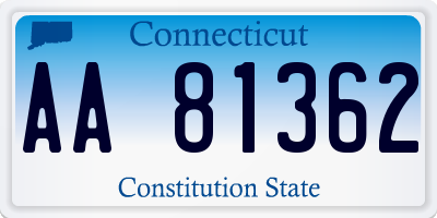 CT license plate AA81362