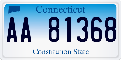 CT license plate AA81368