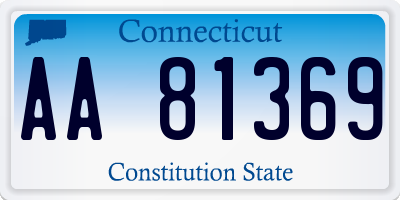 CT license plate AA81369