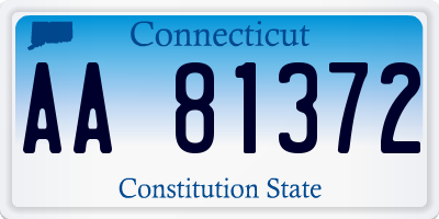 CT license plate AA81372