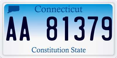 CT license plate AA81379