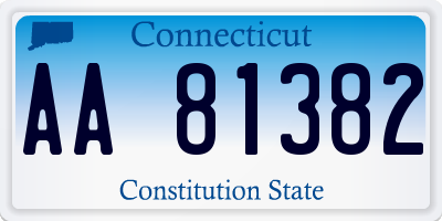 CT license plate AA81382