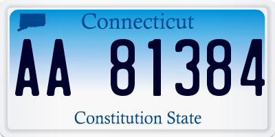 CT license plate AA81384