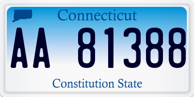 CT license plate AA81388