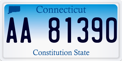 CT license plate AA81390