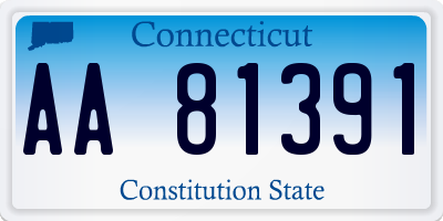 CT license plate AA81391