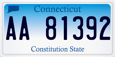 CT license plate AA81392