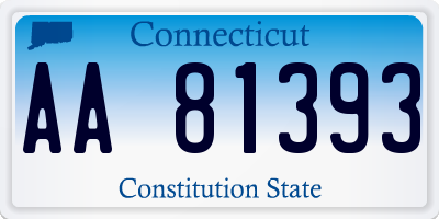 CT license plate AA81393