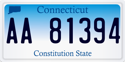 CT license plate AA81394