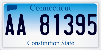 CT license plate AA81395