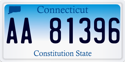 CT license plate AA81396