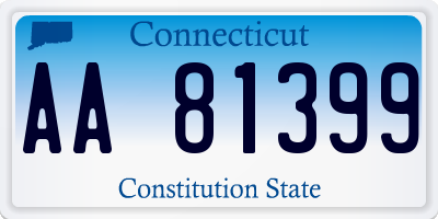 CT license plate AA81399