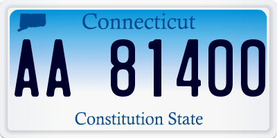 CT license plate AA81400