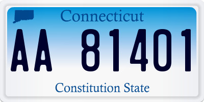 CT license plate AA81401