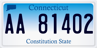 CT license plate AA81402