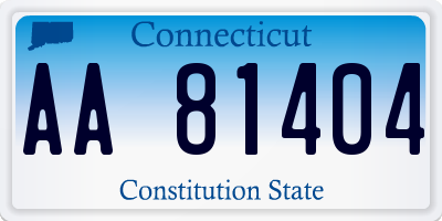 CT license plate AA81404