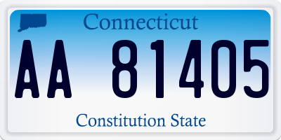 CT license plate AA81405