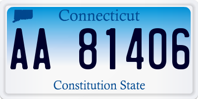 CT license plate AA81406