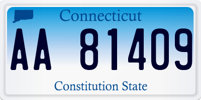 CT license plate AA81409