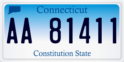 CT license plate AA81411