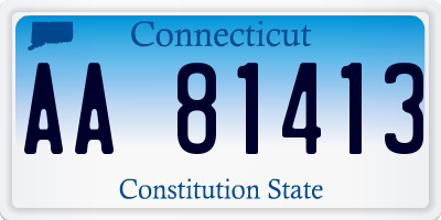 CT license plate AA81413