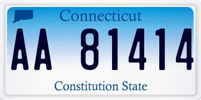 CT license plate AA81414