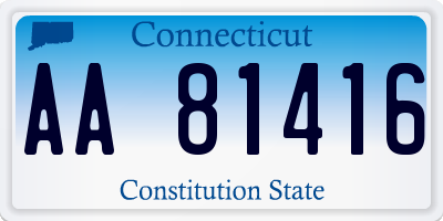 CT license plate AA81416