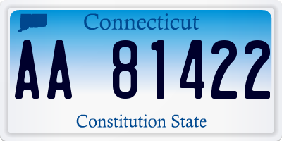 CT license plate AA81422