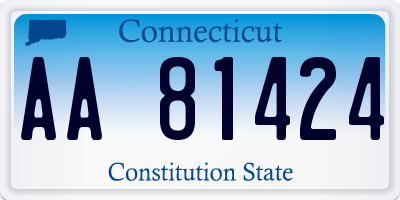 CT license plate AA81424