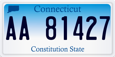 CT license plate AA81427