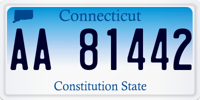 CT license plate AA81442