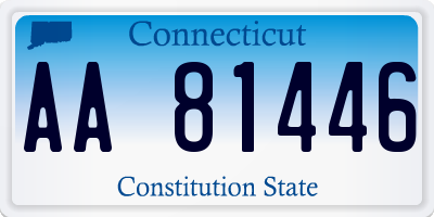 CT license plate AA81446