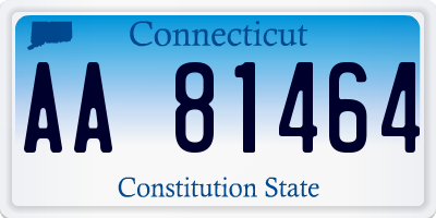 CT license plate AA81464