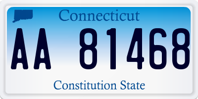 CT license plate AA81468