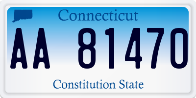 CT license plate AA81470