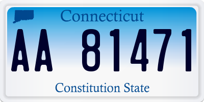 CT license plate AA81471