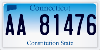 CT license plate AA81476