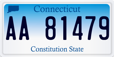 CT license plate AA81479