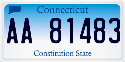 CT license plate AA81483