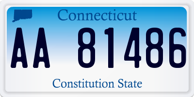 CT license plate AA81486