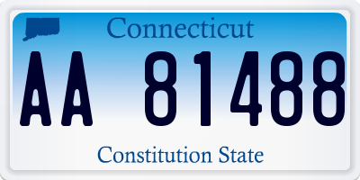 CT license plate AA81488