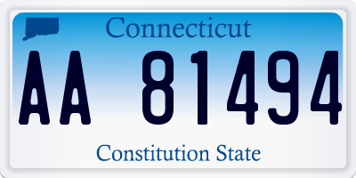 CT license plate AA81494