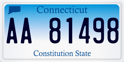 CT license plate AA81498