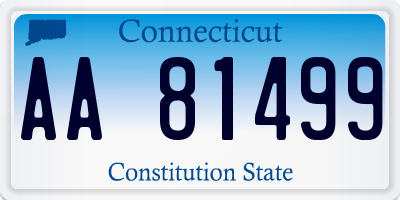 CT license plate AA81499