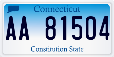 CT license plate AA81504