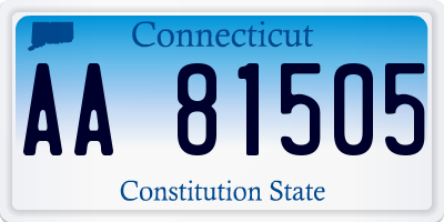 CT license plate AA81505