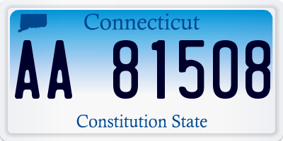 CT license plate AA81508